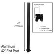 Architectural Aluminum Post - Modern Elegance Series - 42" Base Height - ALL IN ONE - Inline / Corner / End- Square (MB)