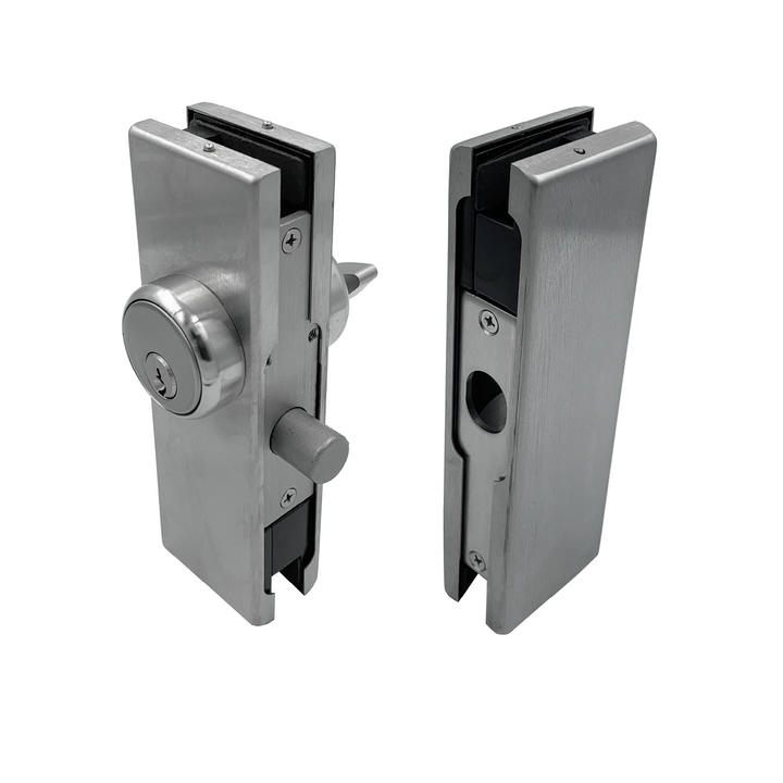 [GDLUSSET] Glass Door Lock - Patch Lock Set With American Style Cylinder