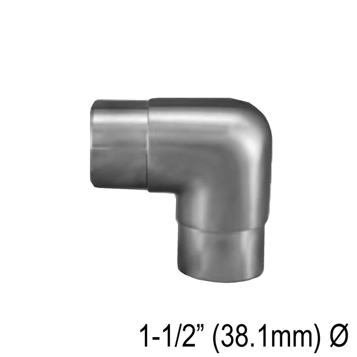 [E38.1F90] Handrail - Elbow for 38.1mm Round Handrail - Fixed 90°