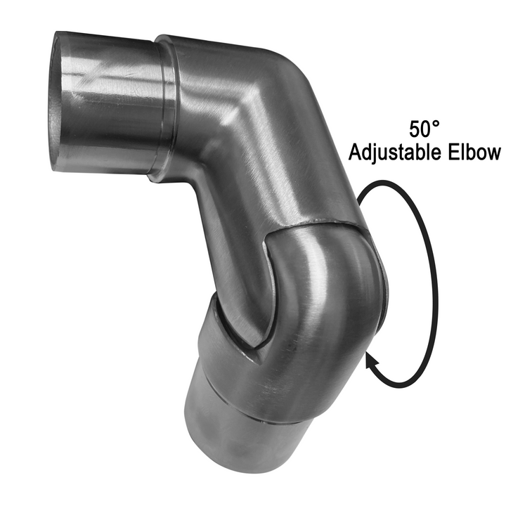 [E42.4] Coude pour main courante de 42,4 mm - Adj. Gauche (BS, MBL)