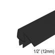 Sweep - Bottom Wipe w/ Drip Rail for 1/2" Glass (95") (Ultra Clear, Black)