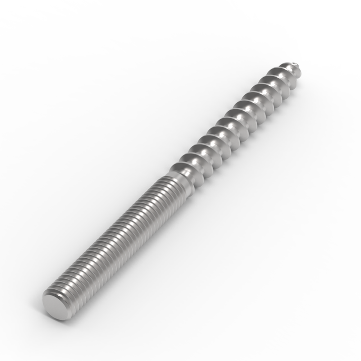 [HB1144] Hanger Bolt - 45mm Machine / 55mm Lag Thread (102mm Long)