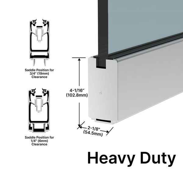 [HDDLUX4SL120] Heavy Duty Sidelite Rail - 4" - 120" (10ft) Length