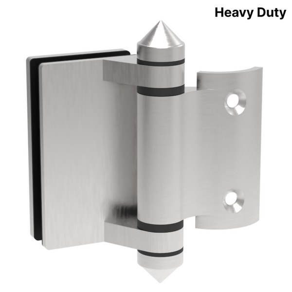 [HDIVE90RHD] Pool Fence Hardware - Hinge - Glass to Round Post (Heavy Duty)