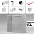 [HDTQ78] Ensemble de porte de douche coulissante - Série Tranquility - Robuste