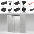 [HYDRO84] Ensemble de porte de douche coulissante - Série Hydro