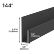 [JCD144] Profilés en J miroir - Moulure en J de 5/8 po - Profilé profond - Longueur de 144 po