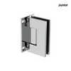 [JEN037JR] Charnière de douche - Square Junior - Montage mural, plaque complète - Chrome