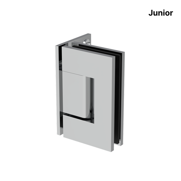 [JEN044JR] Charnière de douche - Square Junior - Montage mural, plaque décalée