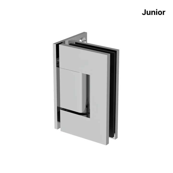 [JEN044JR] Shower Hinge - Square Junior - Wall Mount, Offset Plate