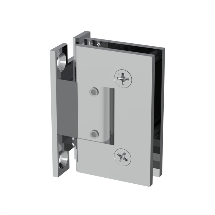 [JENH337] Shower Hinge - Square Regular Duty - Wall Mount, H Plate, Adjustable