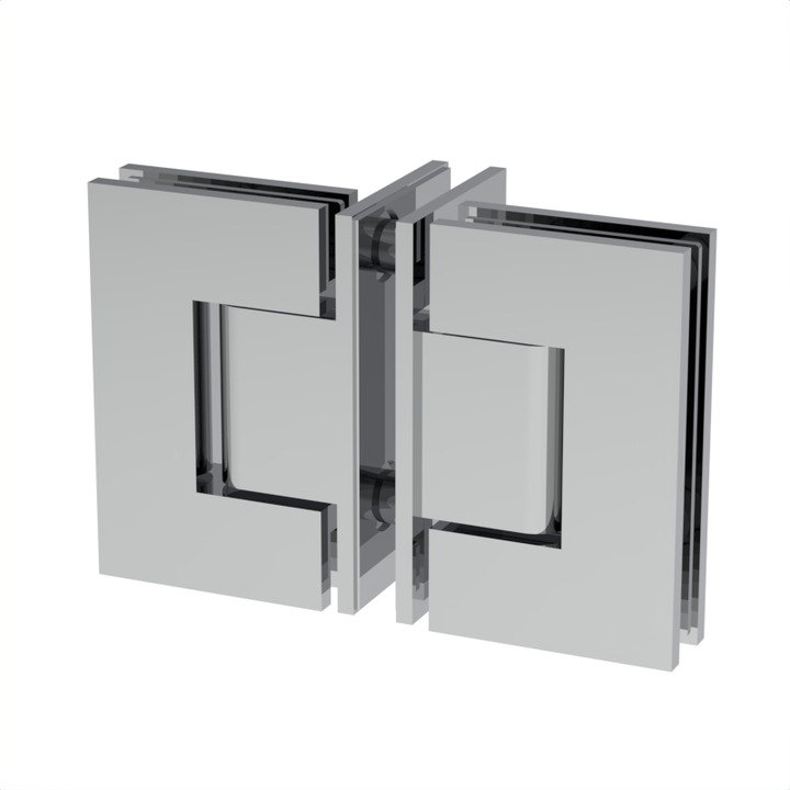 [JENT092] Shower Hinge - Square Regular Duty - Glass to Glass 90° T-Shaped