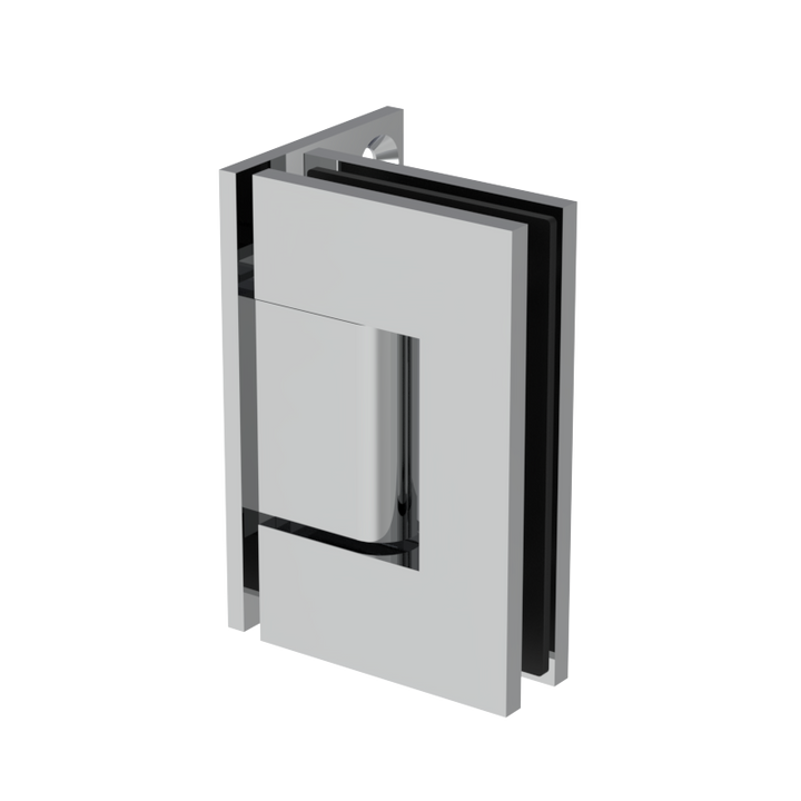 [JEN044] Shower Hinge -  Square Regular Duty - Wall Mount, Offset Plate