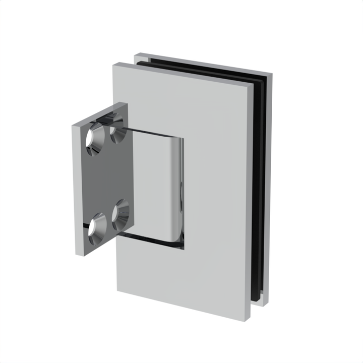 [JEN074] Shower Hinge -  Square Regular Duty - Wall Mount, Short Back Plate