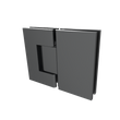 [JEN180] Shower Hinge - Square Regular Duty - Glass Mount 180°