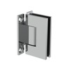 [JENH037] Charnière de douche carrée standard, montage mural, plaque en H - Chrome