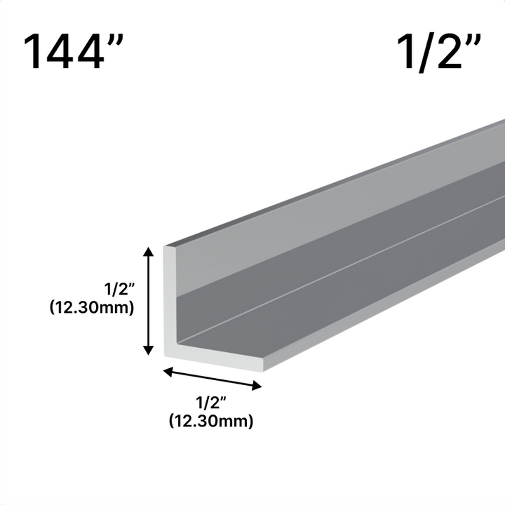 [LC1/2-144] Mirror L & J Channels - 1/2" - 144" Length
