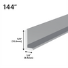 [LC1/4-144] Profilés L et J pour miroir - Longueur 5/8" - 144"  - Chrome