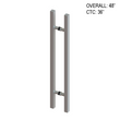 48" (36" CTC) SQR Series Square Ladder Pull Handles - Back To Back (BS, PS, MBL)