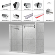 [LUNA78] Kit de porte de douche coulissante - Série Luna