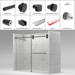[LUNA78] Kit de porte de douche coulissante - Série Luna