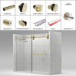 [LUNA78] Kit de porte de douche coulissante - Série Luna