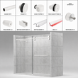 [LUNA78] Shower Sliding Door Kit - Luna Series
