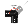 [CE42.4] Elbow For 42.4mm Caprail - Adjustable Horizontal (BS, MBL)