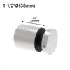 Entretoise [MDSO1.5X1.5] - Ø 1-1/2 po x Hauteur de base 1-1/2 po - Duplex 2205 - Inox brossé - Duplex 2205