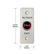 [MLBTNIR] Infrared Sensor Exit Button with LED (Stainless Steel) 35mm X 90mm