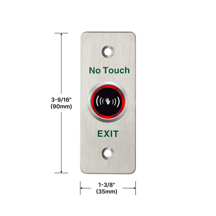 [MLBTNIR] Infrared Sensor Exit Button with LED (Stainless Steel) 35mm X 90mm
