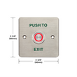 [MLPUSHBTN] Piezoelectric Exit Button with LED (Stainless Steel) 86mm X 86mm