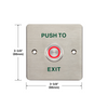 [MLPUSHBTN] Bouton de sortie piézoélectrique avec LED (acier inoxydable) 86 mm x 86 mm - X1