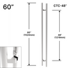 [OSLP60] Tirette d'échelle - 60" (48" CTC) - Décalée - Acier inoxydable brossé