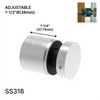 Entretoise [RDARC1.5X1.25] - Ø 1-1/2" x Hauteur de base 1-1/4" - Acier inoxydable 316 - Ronde - Acier inoxydable brossé