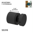 Entretoise série Arc - 1-1/2" Ø˜ X 1-1/4" hauteur de base - SS316 - Ronde (BS, MB, SB)