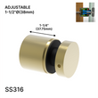 Entretoise série Arc - 1-1/2" Ø˜ X 1-1/4" hauteur de base - SS316 - Ronde (BS, MB, SB)