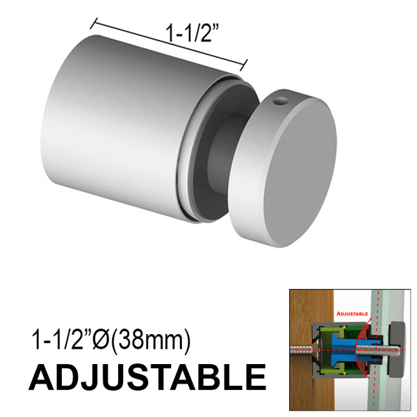 Entretoise série Arc - 1-1/2" Ø X 1-1/2" hauteur de base - SS316 - Ronde (BS, MB, SB)