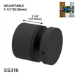 Entretoise série Arc - 2" Ø˜ X 1-1/4" hauteur de base - SS316 - Ronde (BS, MB, SB)