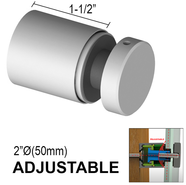 [RDARC2X1.5] Standoff - 2" Ø˜ X 1-1/2" Base Height - SS316 - Round