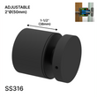 Entretoise série Arc - 2" Ø˜ X 1-1/2" hauteur de base - SS316 - Ronde (BS, MB, SB)