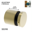 Entretoise série Arc - 2" Ø˜ X 1-1/2" hauteur de base - SS316 - Ronde (BS, MB, SB)