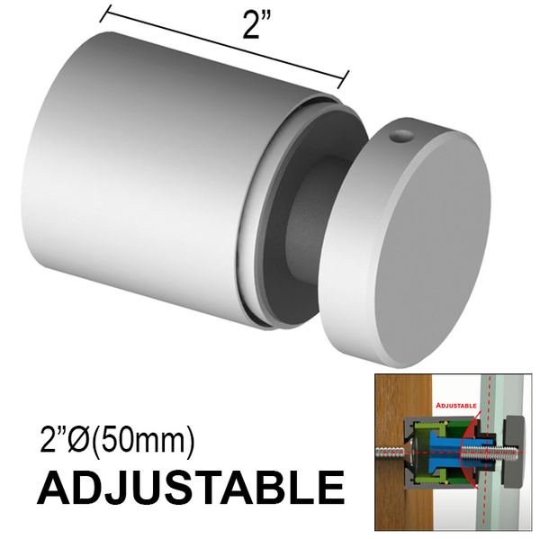 [RDARC2X2] Standoff - 2" Ø˜ X 2" Base Height - SS316 - Round