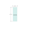 [RG41] Panneau de verre - 1/2" (12 mm) Panneau de verre pour garde-corps - Hauteur 41" (TOUTES LES TAILLES) - 12X41