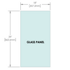 [RG34] Panneau de verre - 1/2" (12 mm) Panneau de verre pour garde-corps - Hauteur 34" (TOUTES LES TAILLES) - 18X34