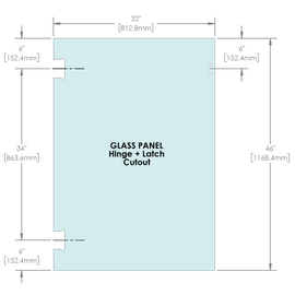 Panneau de verre pour garde-corps de 1/2