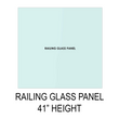 1/2" (12mm) Railing Glass Panel - 41" Height (ALL SIZES)