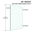 [RGD32X46-SHL] 3/8" (10mm) Railing Glass Door - 46" Height with DIVE Series Hinge Cutouts