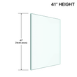 1/2" (12mm) Railing Glass Panel - 41" Height (ALL SIZES)