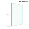 [RG46] Panneau de verre - 1/2" (12 mm) Panneau de verre pour garde-corps - Hauteur 46" (TOUTES LES TAILLES) - 20X46